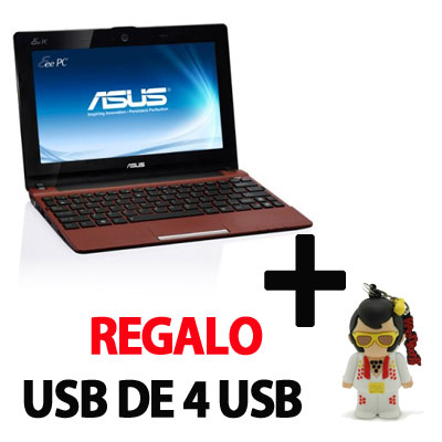Asus Kit X101ch N2600 1gb 320gb 3c 7w 10 Rojo Usb